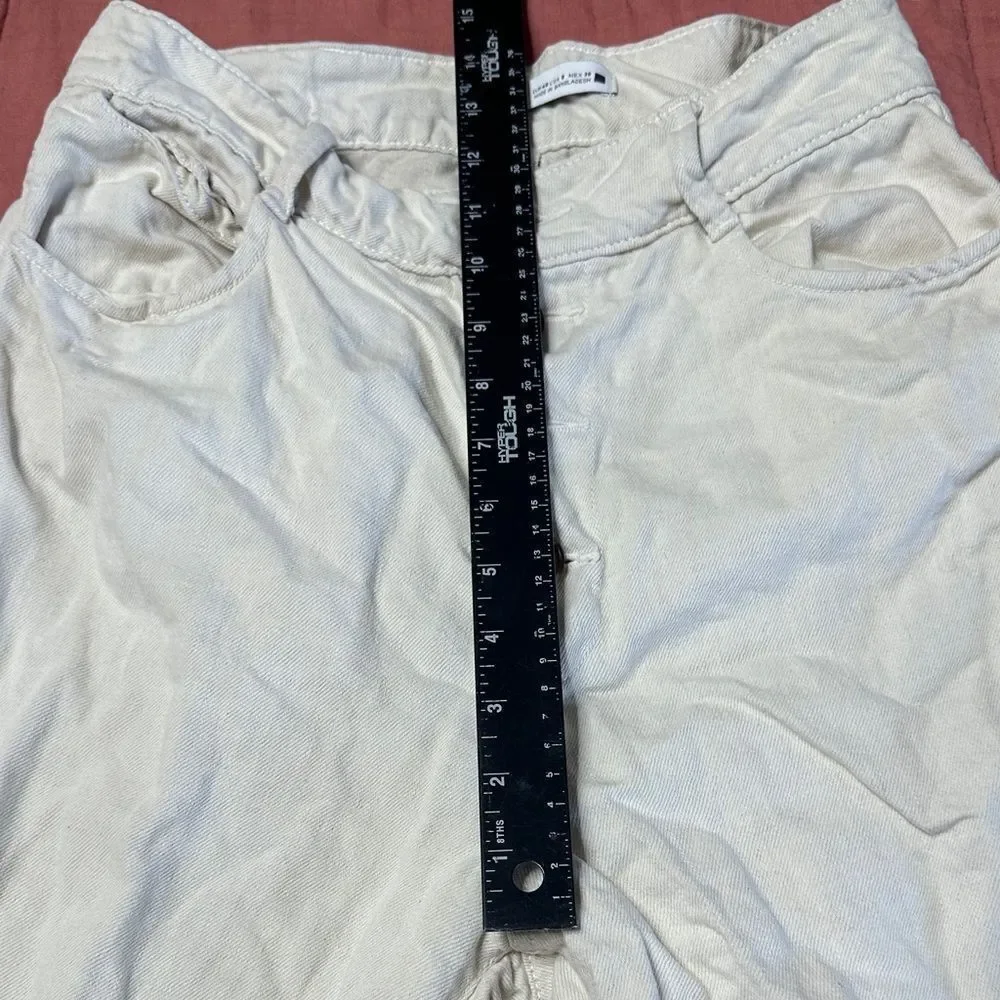 Zara Off-White Buttoned Pants